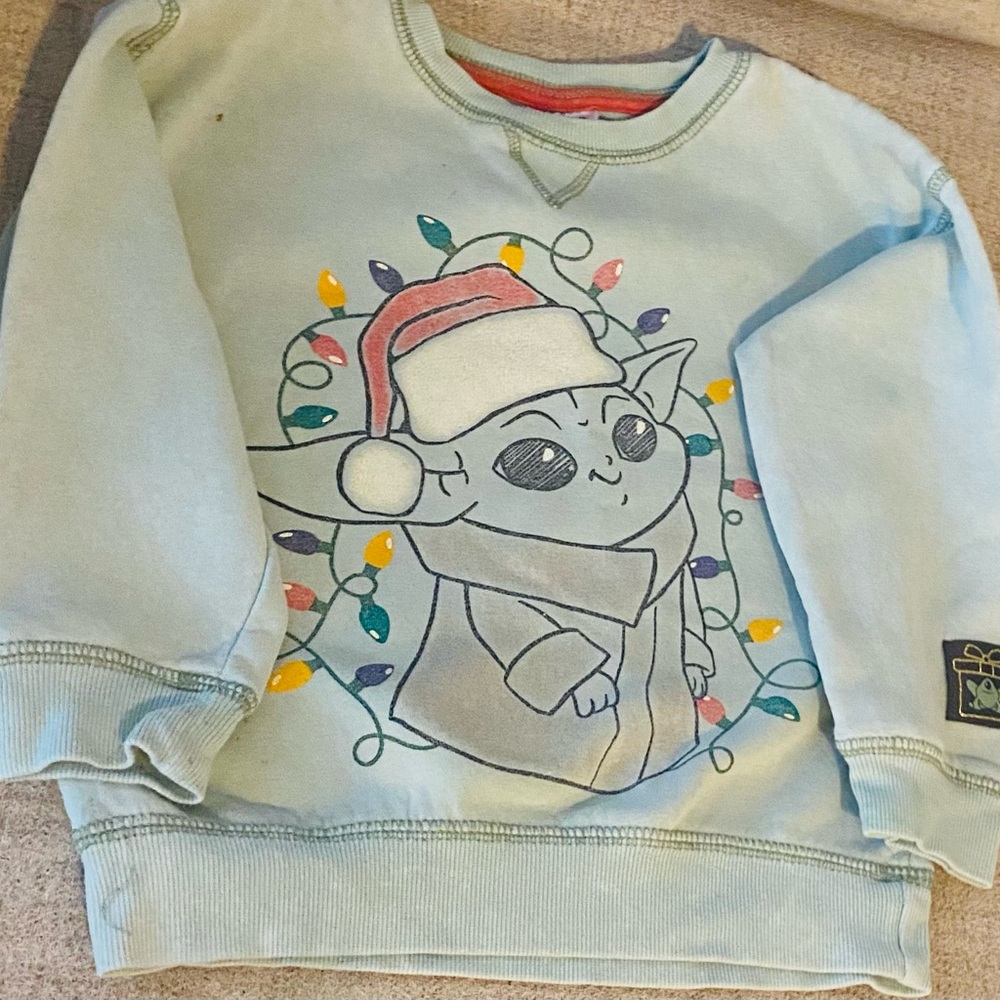 Star Wars Unisex 4t Yoda Christmas Sweatshirt